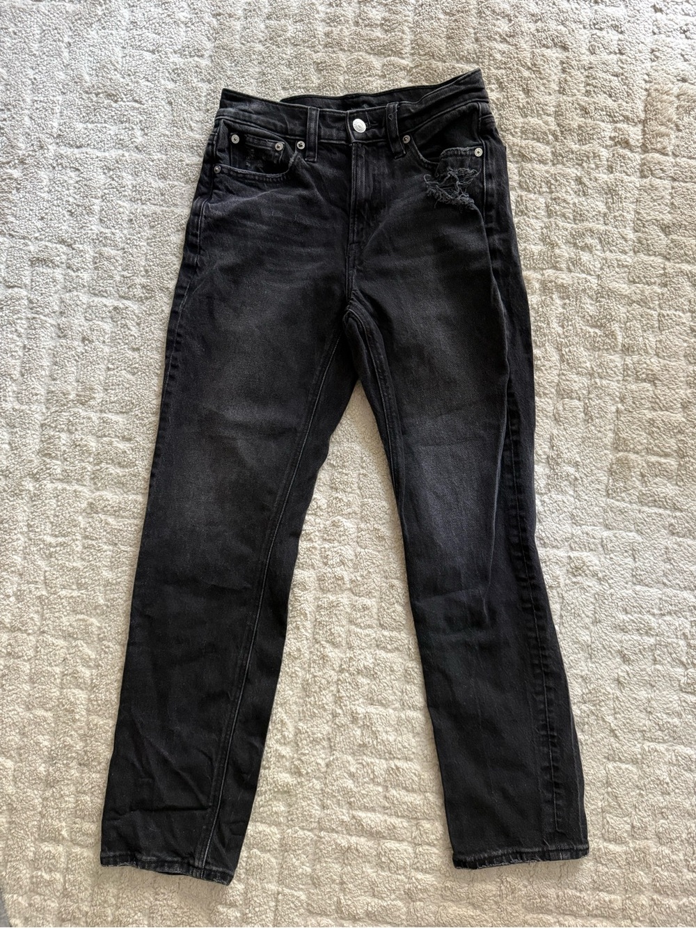 American Eagle Outfitters Black Women's Straight-Leg Jeans